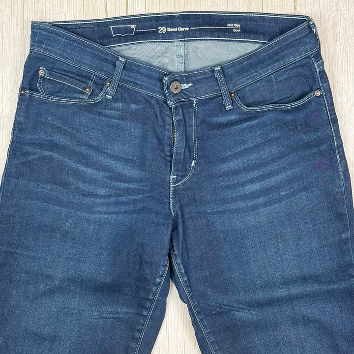 Levis Demi Curve Mid Rise Boot Stretch Jeans -Size 29