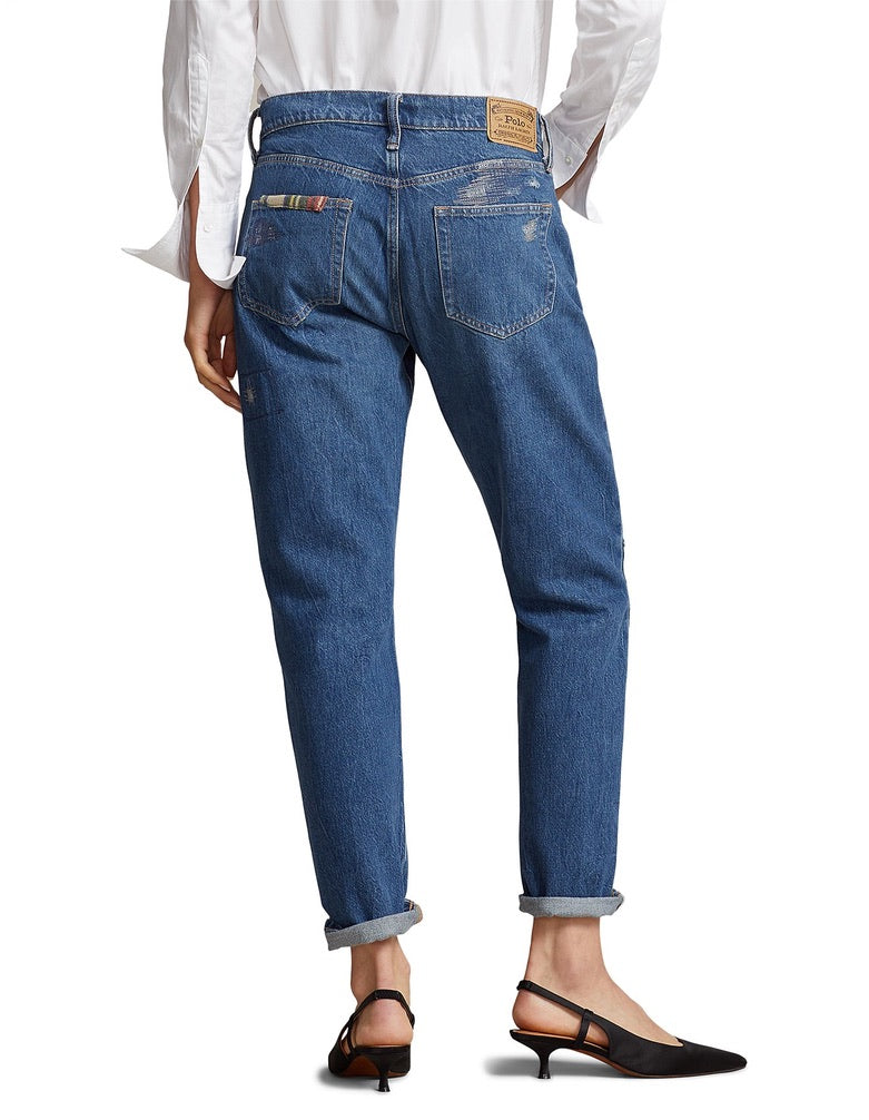 Polo Ralph Lauren 'Slim Boyfriend' Patchwork Denim Jeans - Size 26