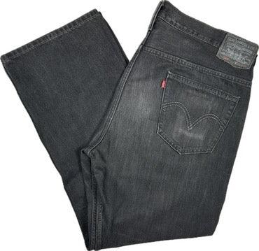 Levis 559 Straight Black Denim Jeans  - Size 36-38