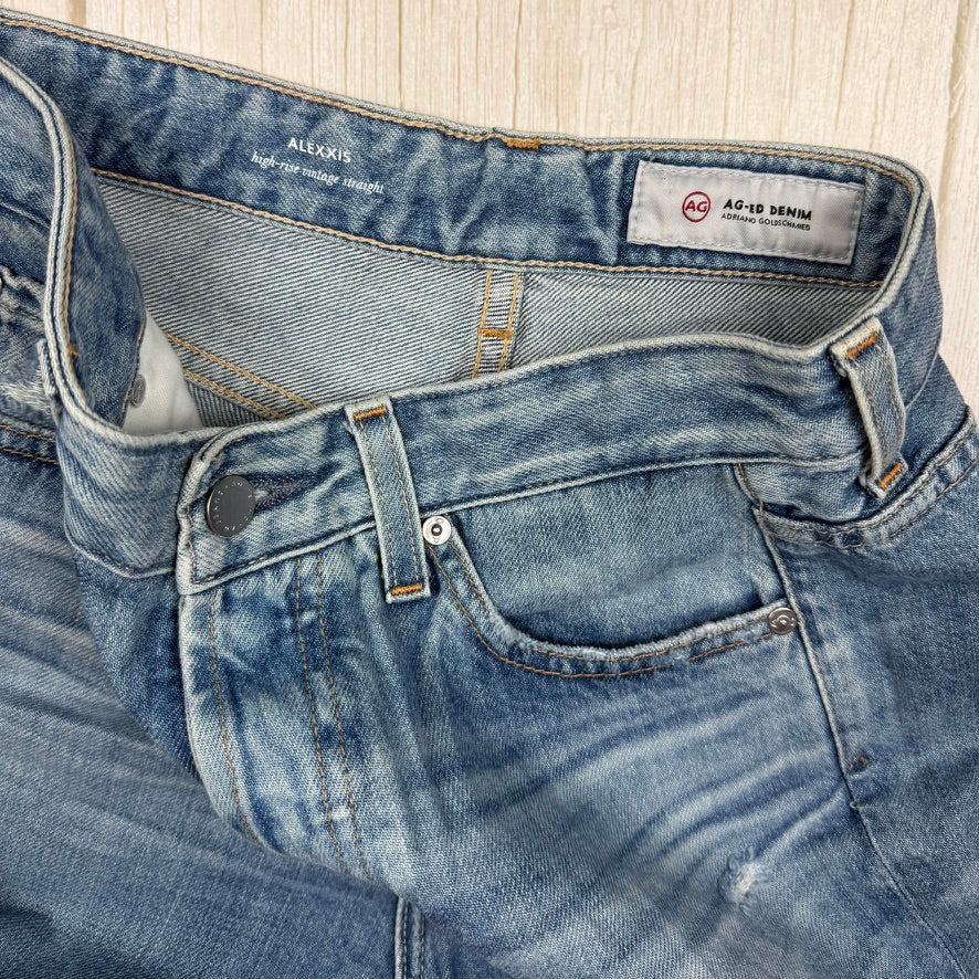 AG Adriano Goldschmied 'Alexxis' High Rise Vintage Straight Jeans- Size 28R