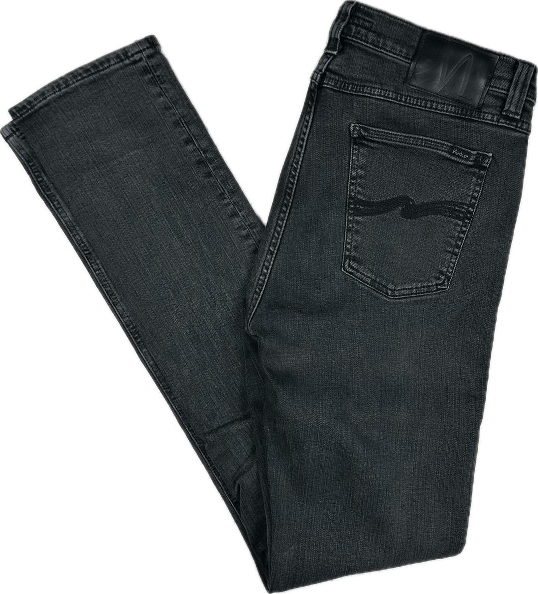 Nudie 'High Kai' Used Black Wash Jeans- Size 33/34