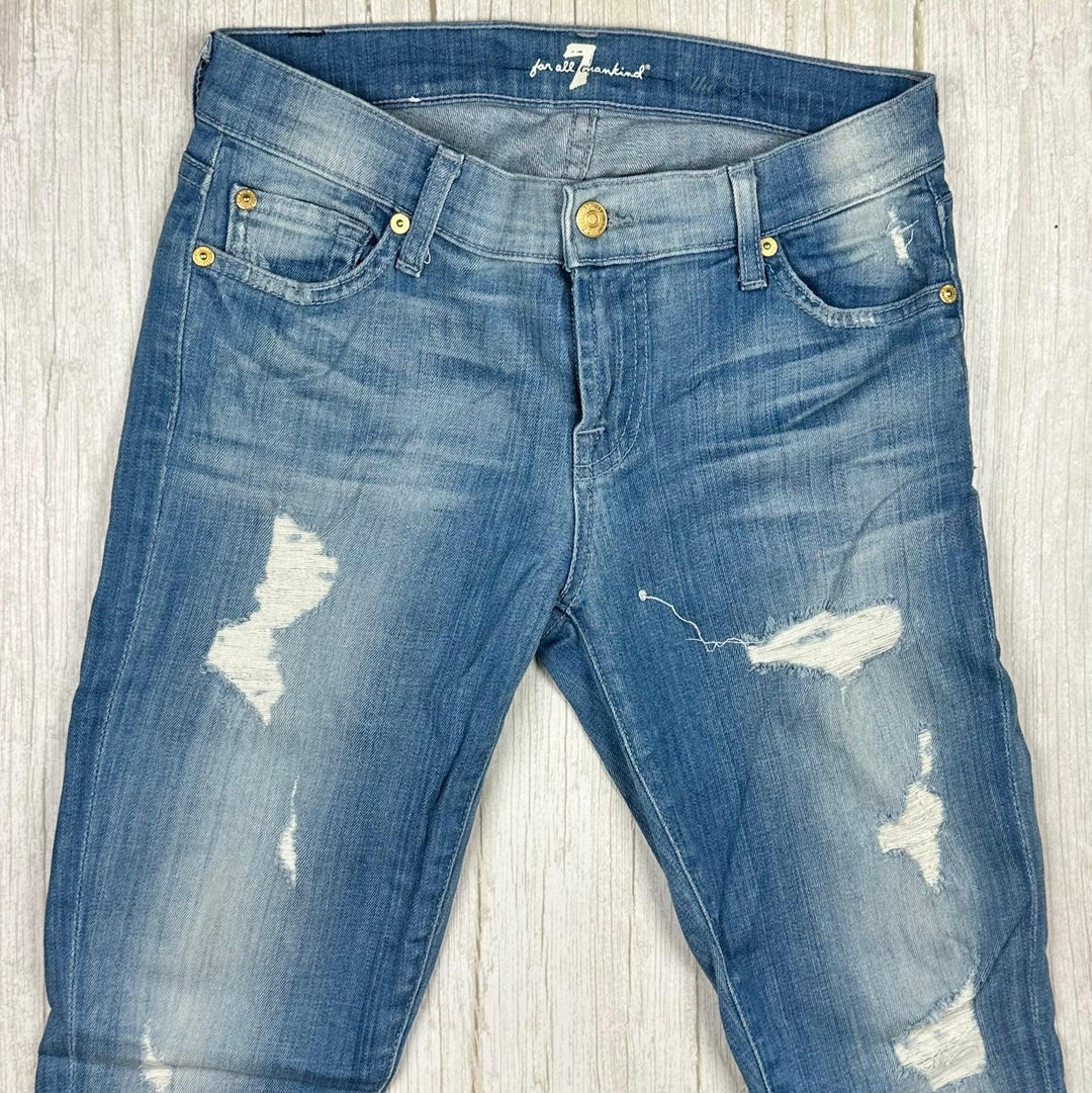 7 for all Mankind 'The Skinny' Distressed Jeans Size- 26 - Jean Pool