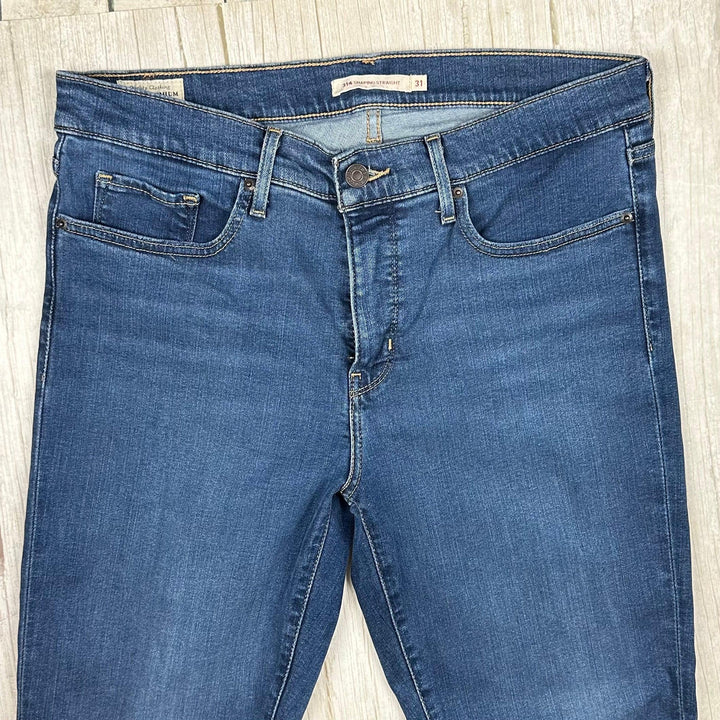 Levis 314 Shaping Ladies Straight Jeans - Size 31 (13AU)