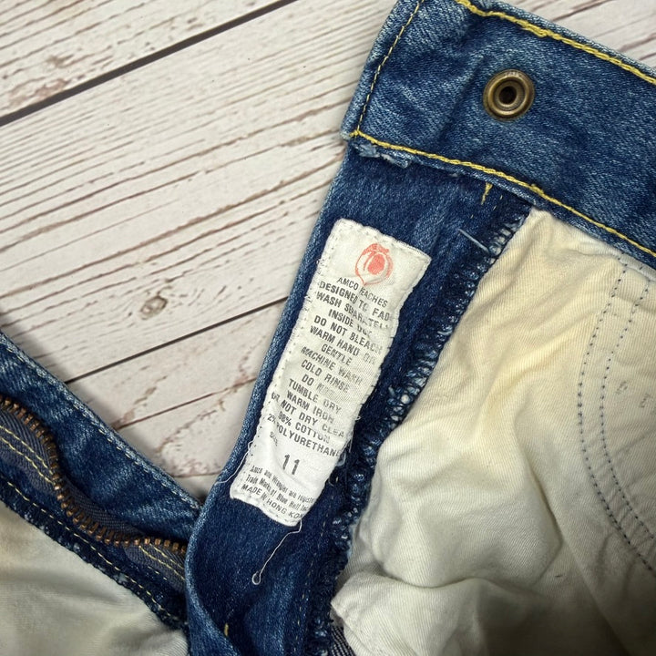 AMCO 1980s Peaches Vintage Slim Straight Ladies Jeans- Suit Size 7/8