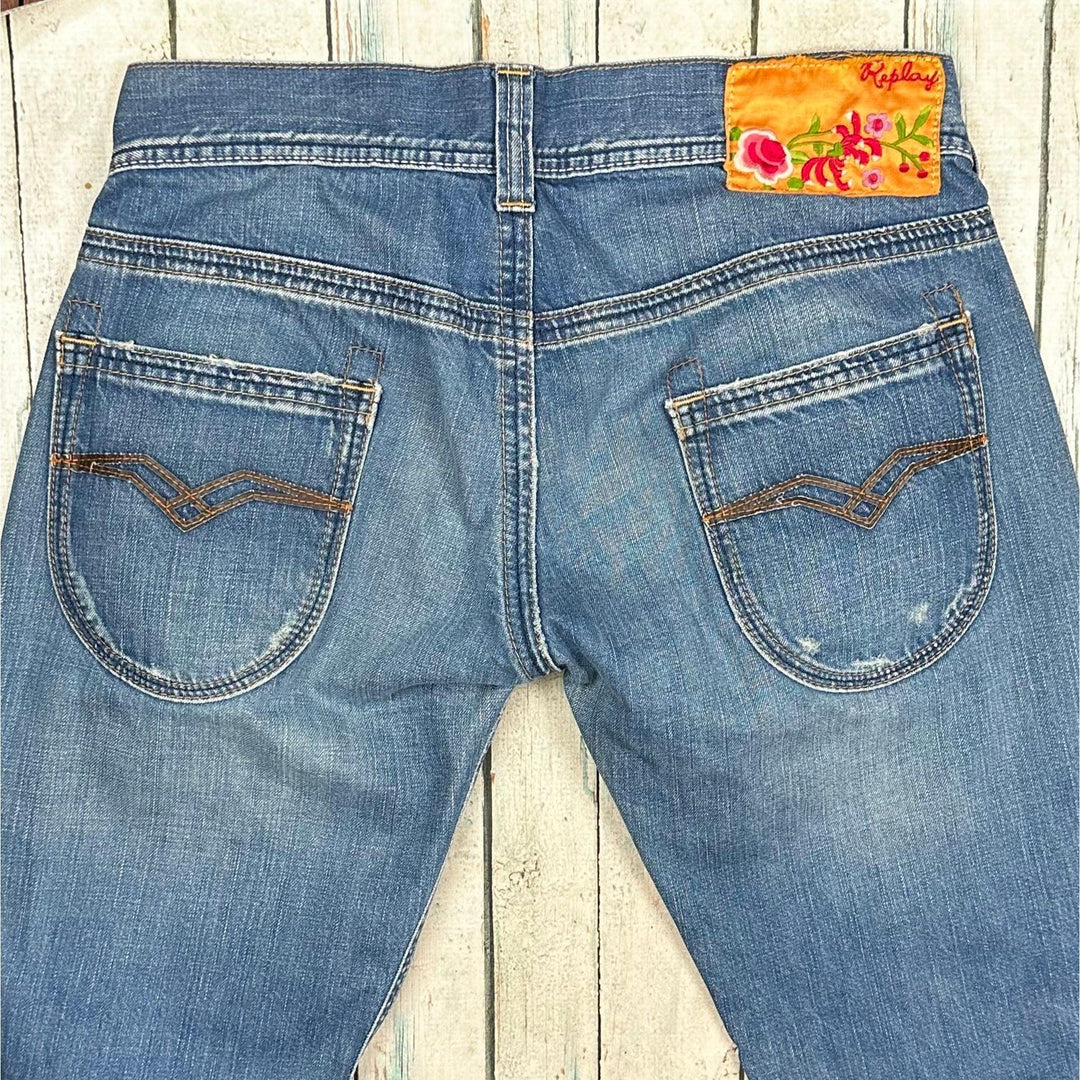 Replay Italy Ladies Denim Rose Label Low Rise Jeans- Size 31 - Jean Pool