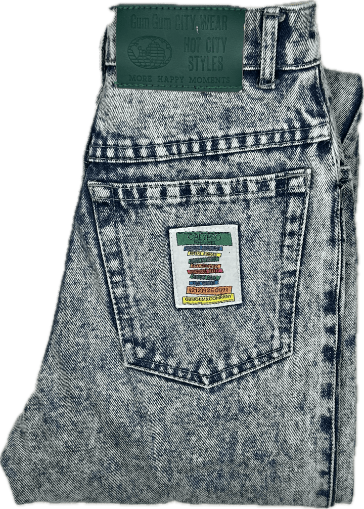 Gum Gum 1980's Vintage High Waisted Baggies Jeans- Suit XXS