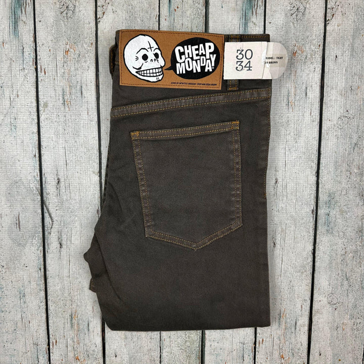 NWT - Cheap Monday 'Tight Od Brown' Skinny Jeans - Size 30//34 - Jean Pool