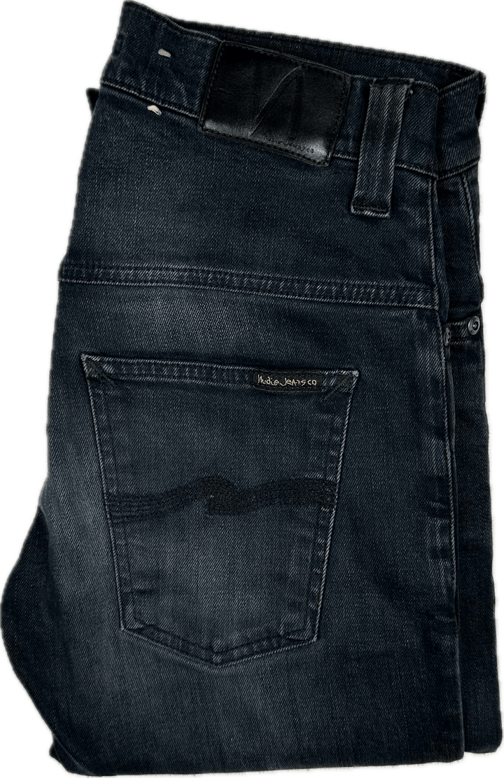 Nudie Jeans Co. 'Thin Finn' Org. Black and Grey Jeans - Size 29/32