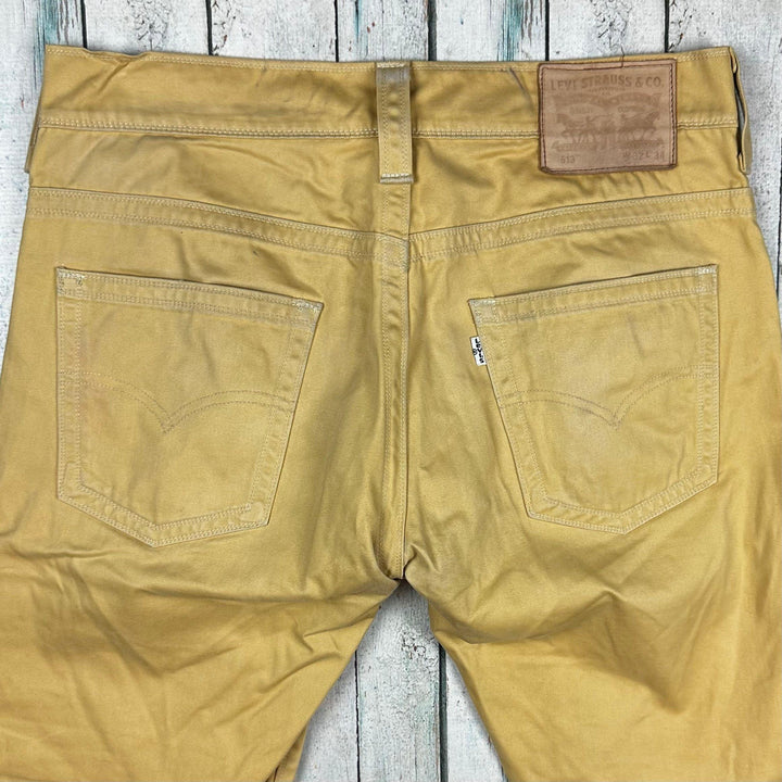 Levis Mustard Levis 513 Classic Jeans - Size 32S - Jean Pool