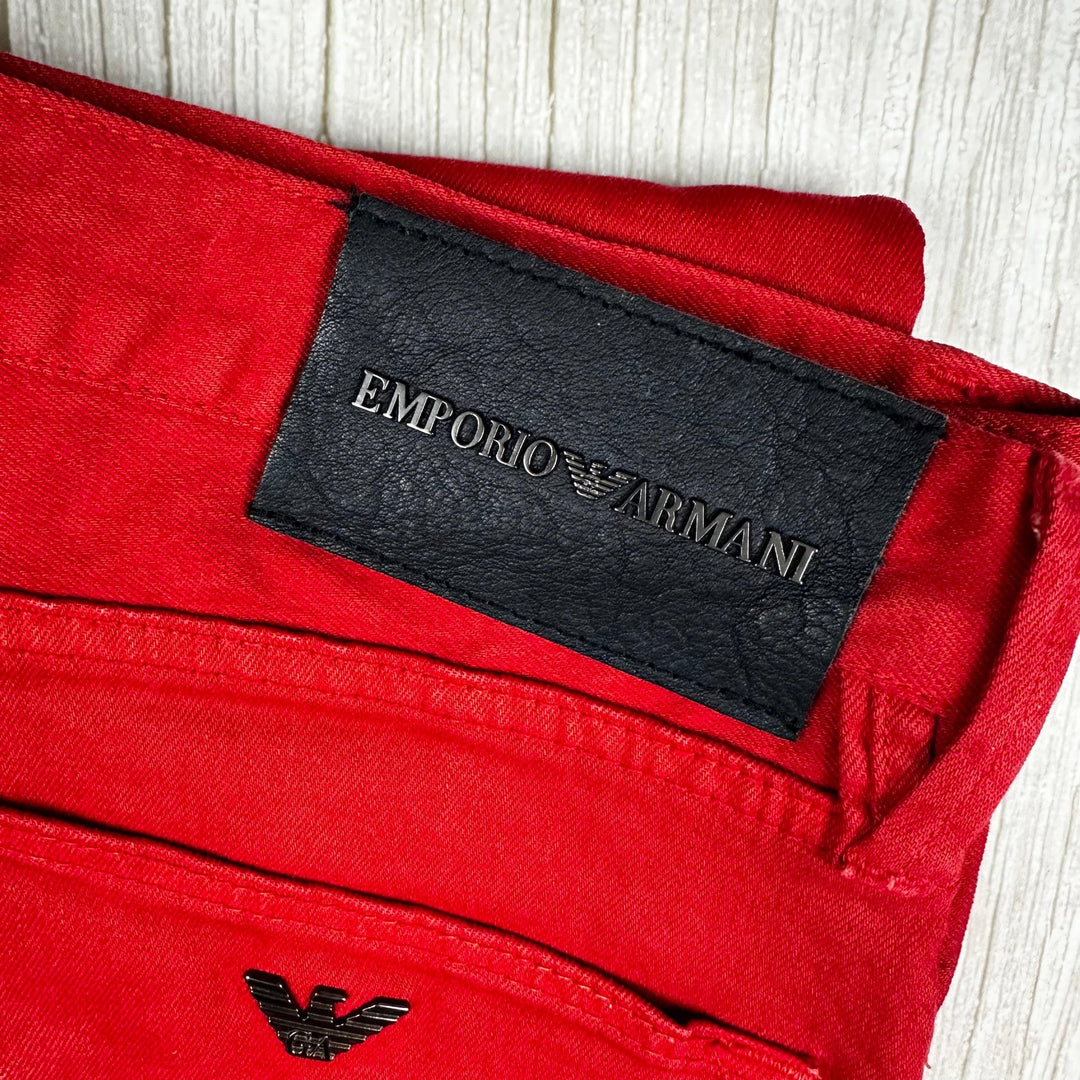 Emporio Armani  'Robert' Super Slim Red Jeans -Size 34