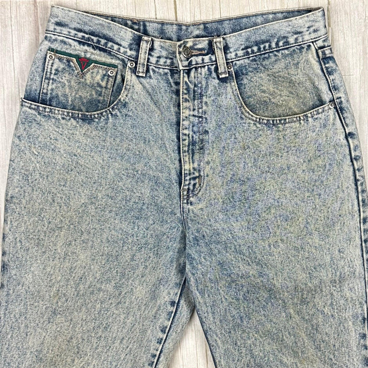 1980's Acid Wash Oke Classic Fit Jeans- Suit Size 31-32"
