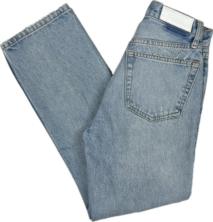 RE/DONE 70s Stovepipe Blue Straight Jeans -Size 24