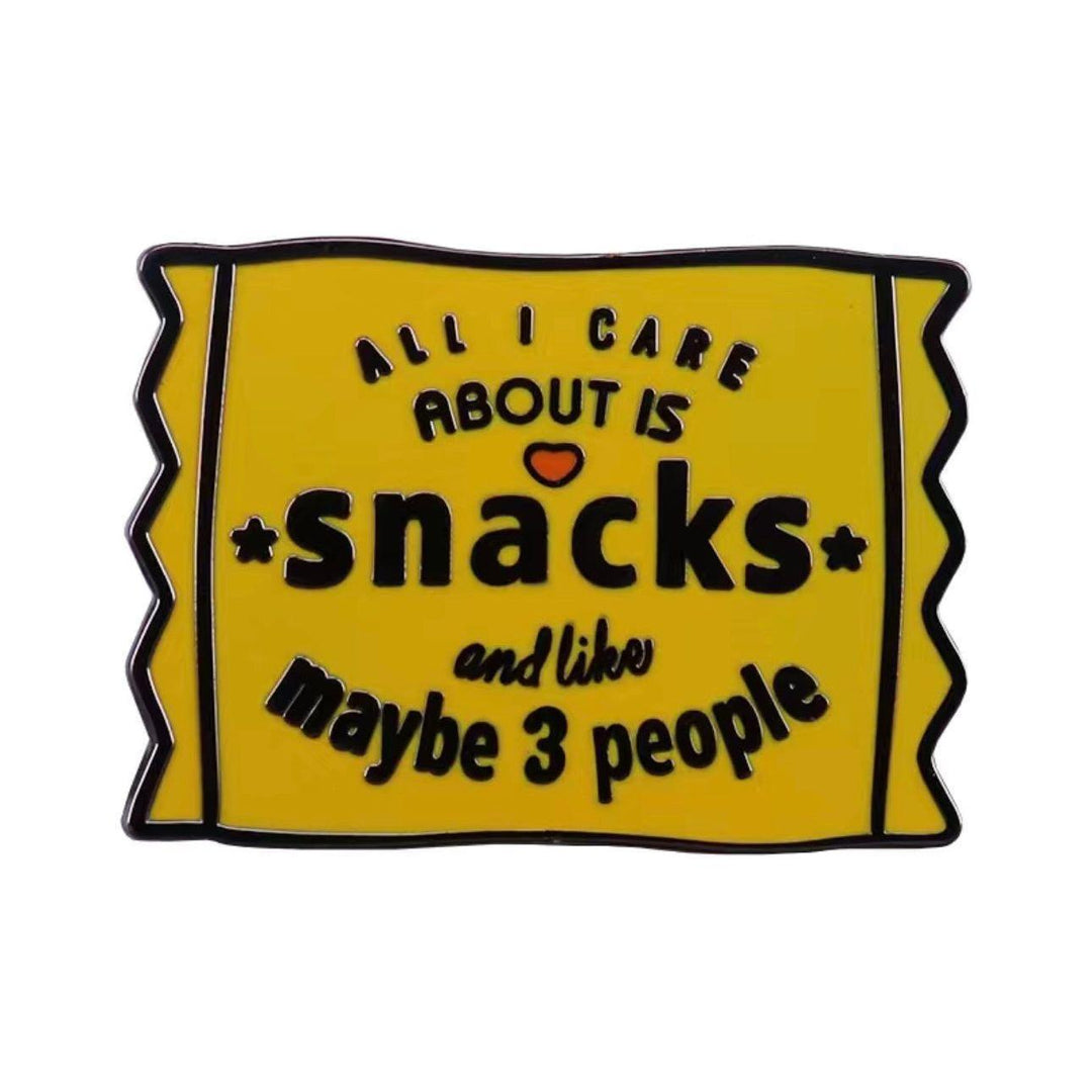 All I Care About - Snacks Enamel Pin - Jean Pool