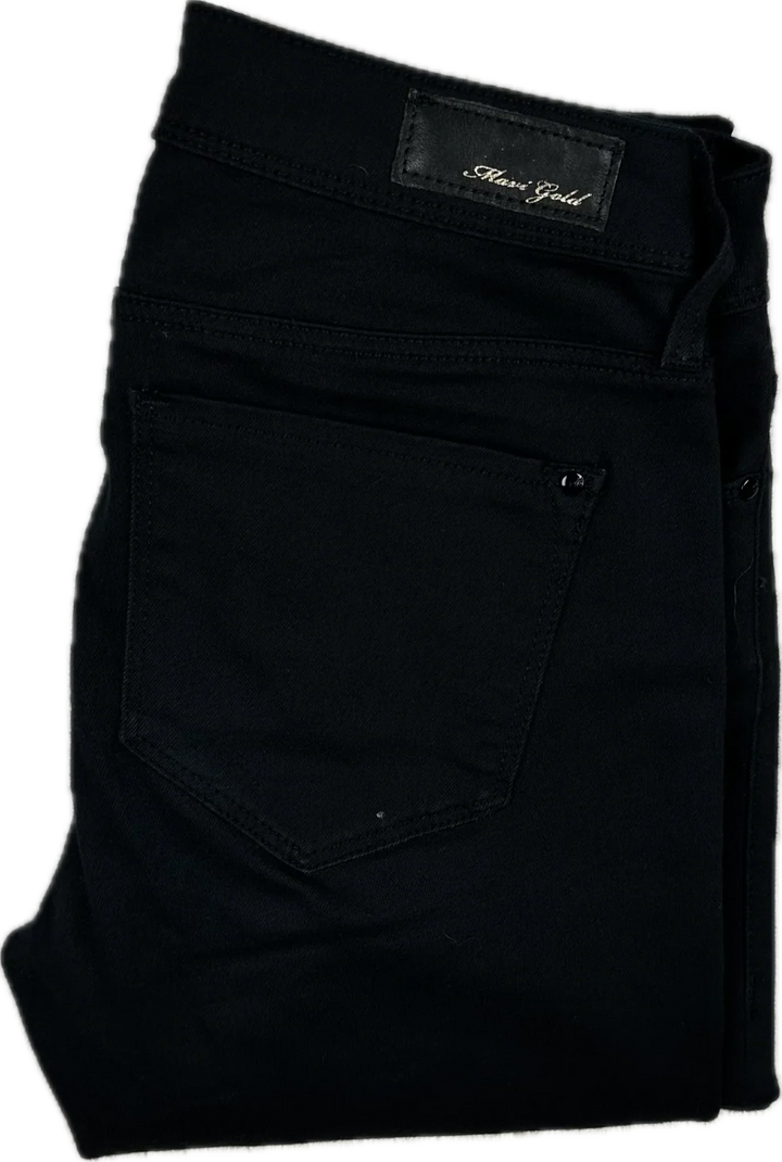 Mavi Gold 'Alexa' Mid Rise Black Skinny Jeans -Size 27/32