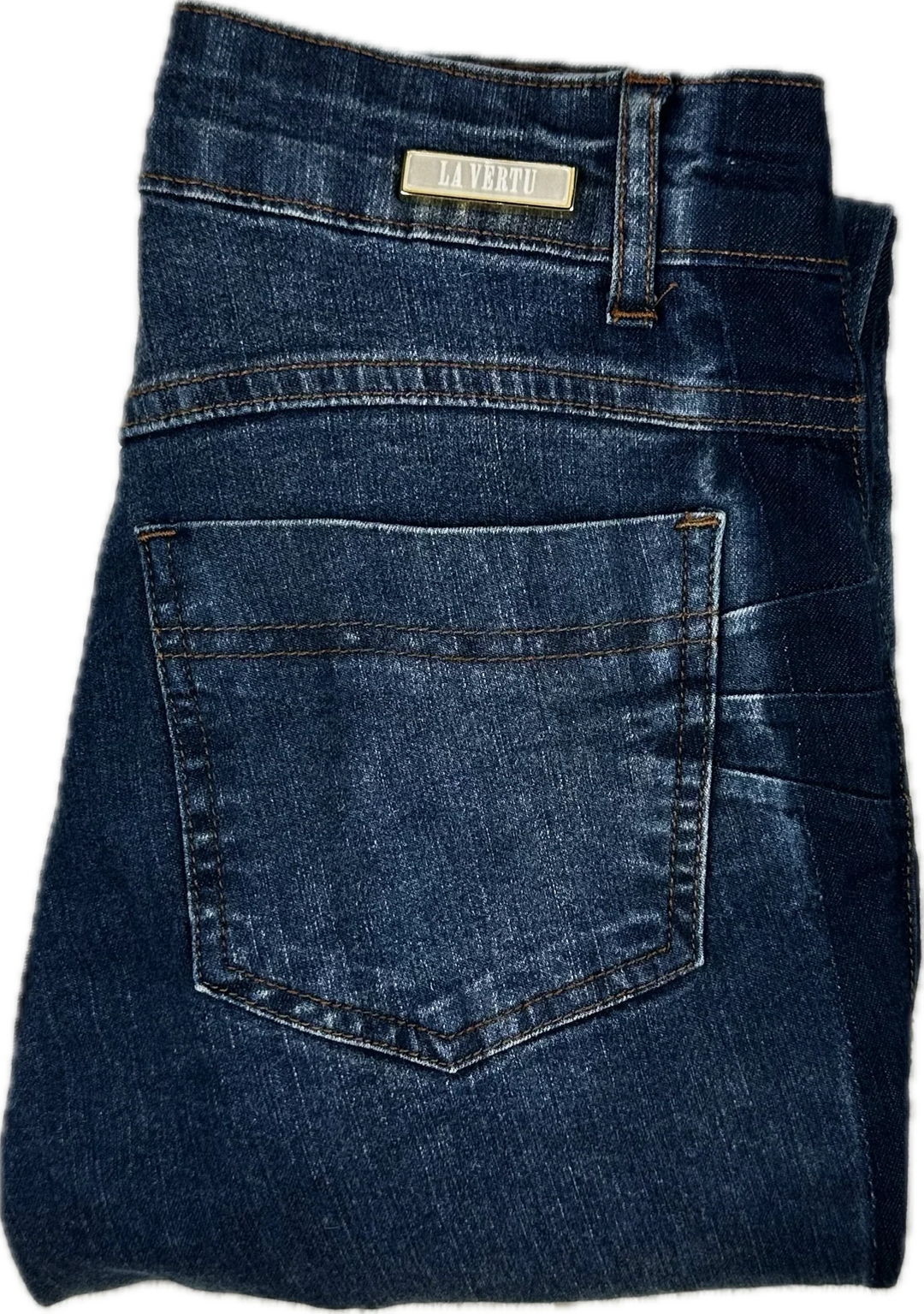 La Vertu High Blue Skinny Cuff Crop Jeans - Size 6