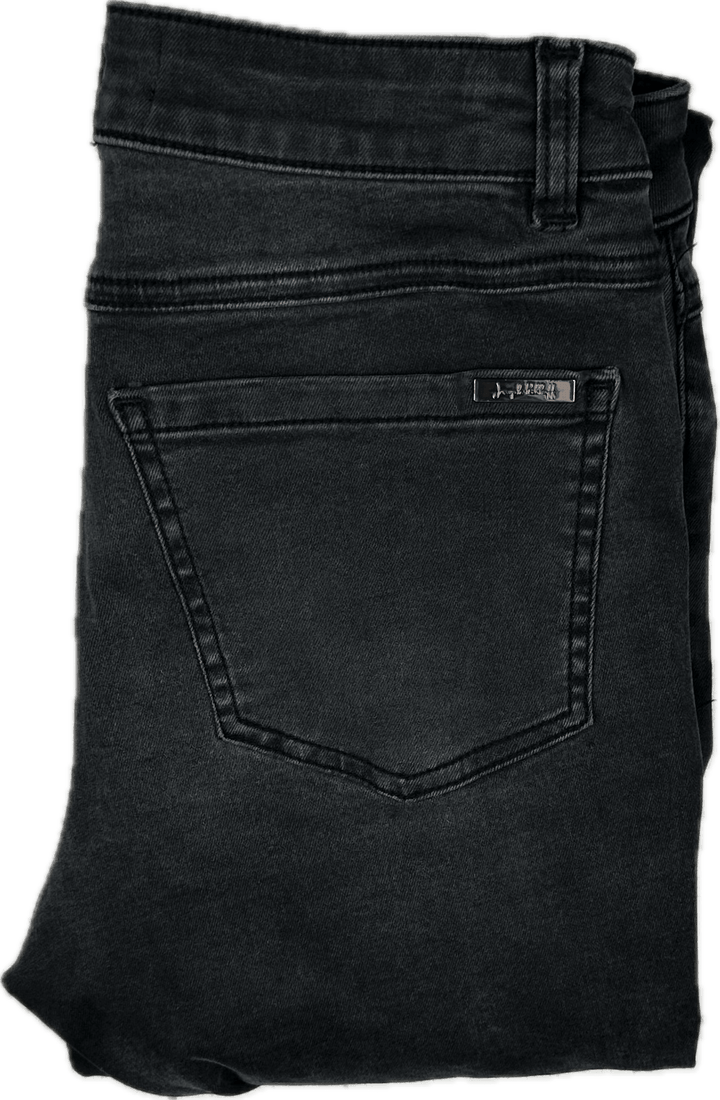 Joseph Ribkoff Distressed Black Jewelled Skinny Jeans  -Size 6