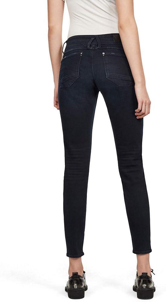 G Star RAW Womens 'Lynn Mid Skinny' Black Jeans -Size 25/30 - Jean Pool