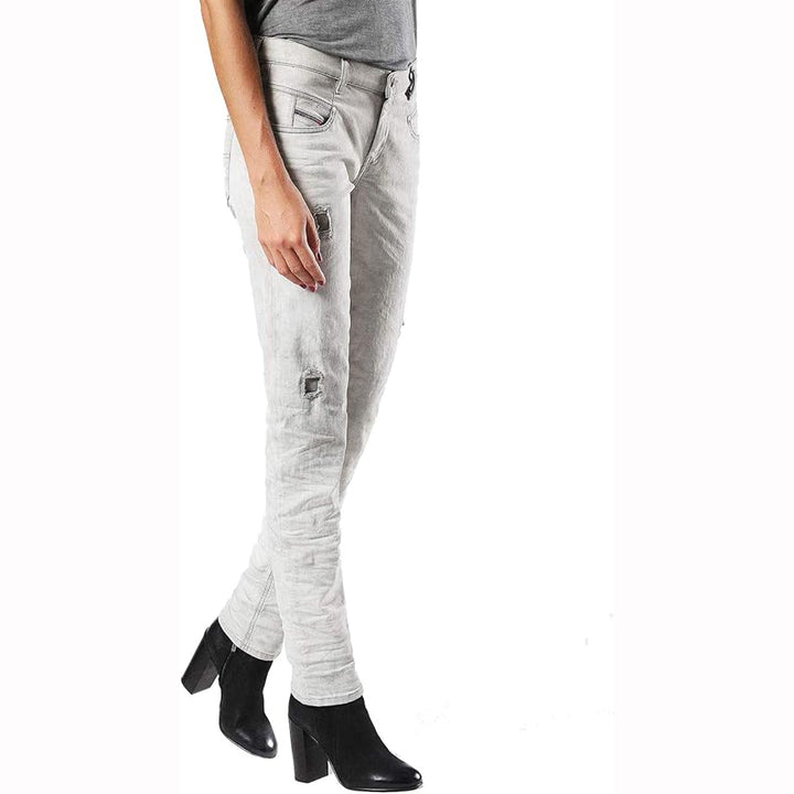 NWT - Diesel 'Belthy' Low Rise Slim Straight Grey Jeans Size - 26/32