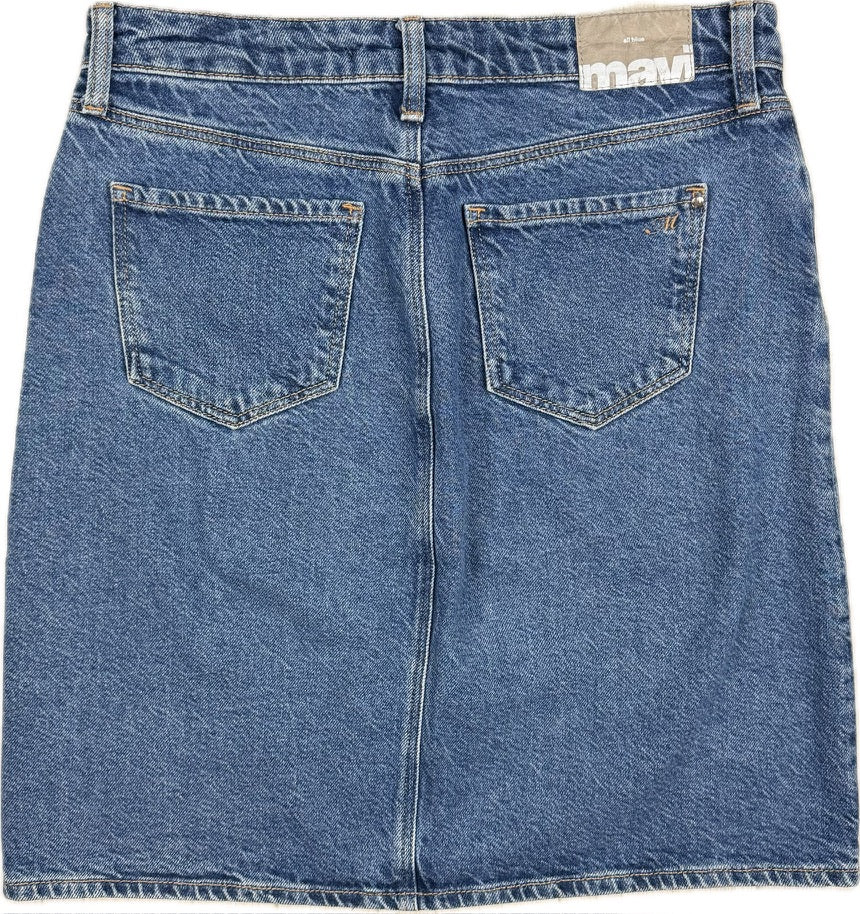 Mavi Stretch Denim 'Valerie' Jean Skirt - Size S Suit 10AU