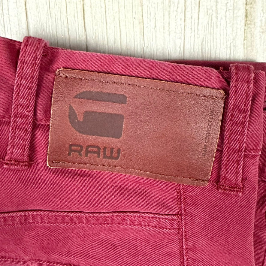 G Star RAW Correct Line 'Bronson' Red Chino -Size 29L