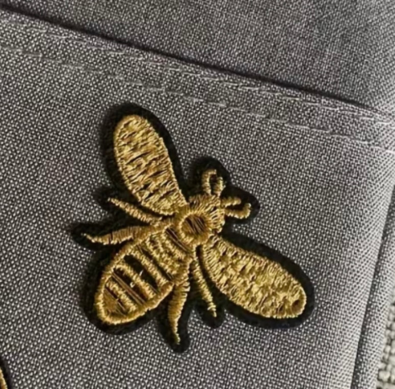 Golden Bee Pair- Embroidered Patch