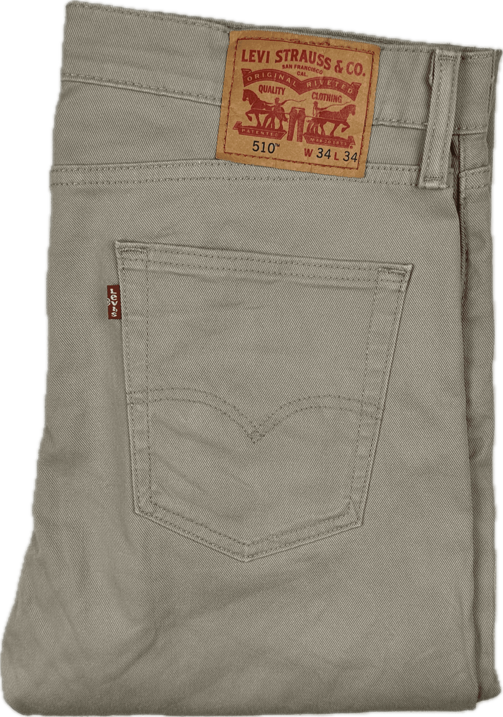 Levis 510 Mens Beige Slim Fit Jeans Size 34L Jean Pool