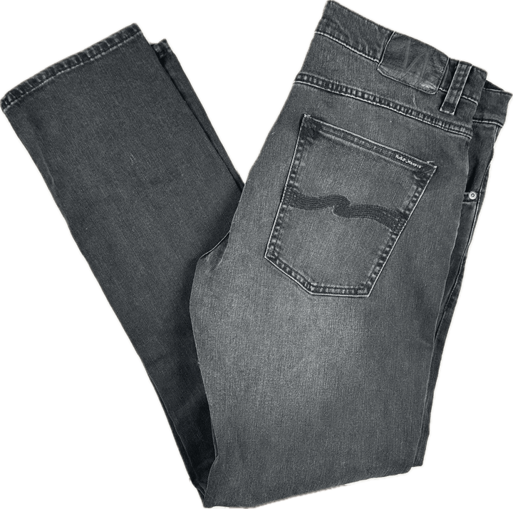 Nudie 'Lean Dean' Black Eyes Wash Organic Cotton Jeans- Size 34.32 - Jean Pool