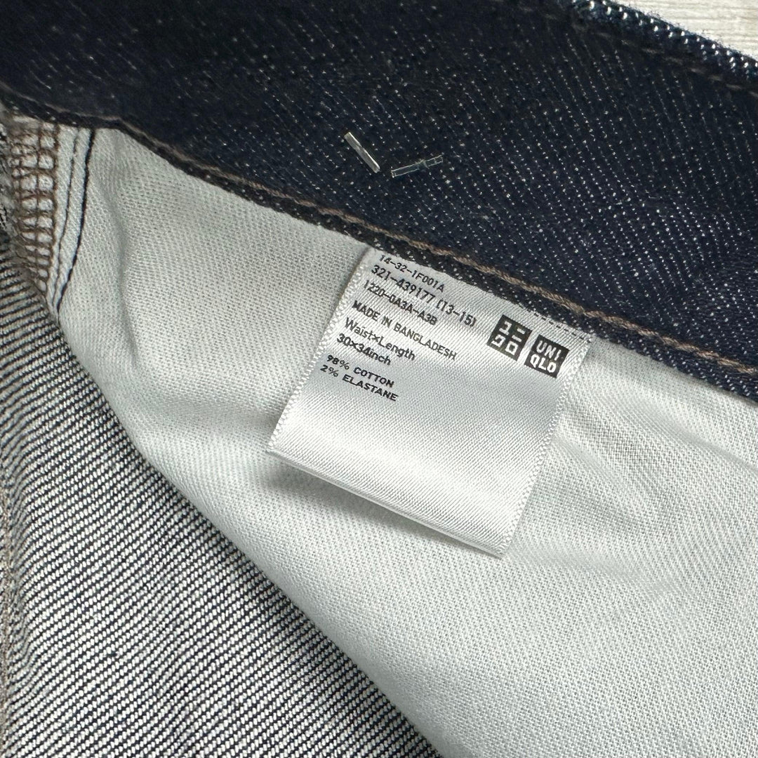 Mens Selvedge Slim Straight Uniqlo Jeans - Size 30/34