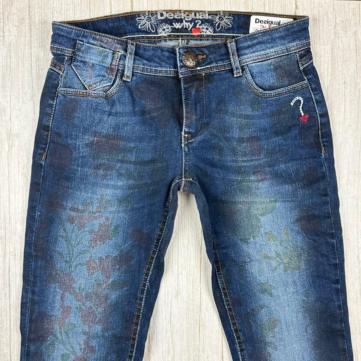 Desigual Ladies 'The Wow' Low Straight Jeans -Size 26 - Jean Pool