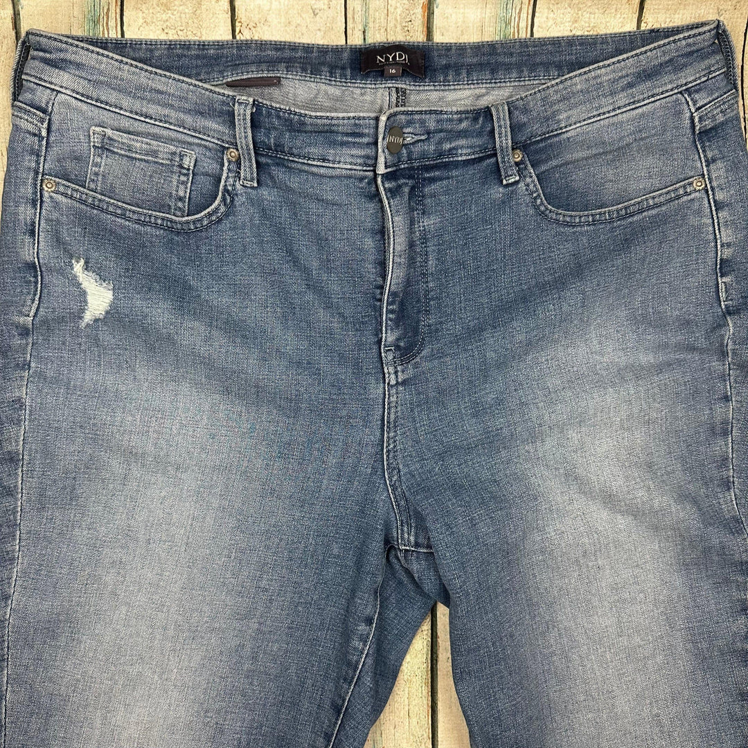 NYDJ Lift & Tuck Distressed Skinny Jeans -Size 16 US/ 20AU - Jean Pool