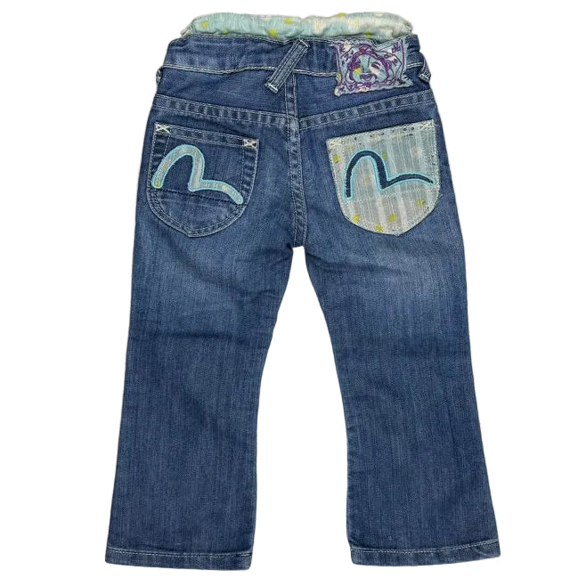 Evisu Japan Girls Bootcut Fit Logo Jeans - Size 2