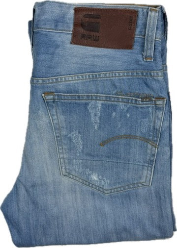 G Star Restored Denim '3301 Taper' Mens Jeans -Size 30/34