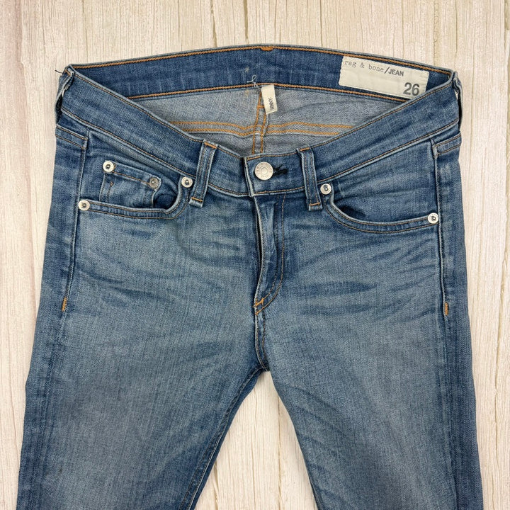 Rag & Bone 'Skinny' Chesham Low Skinny Jeans- Size 26