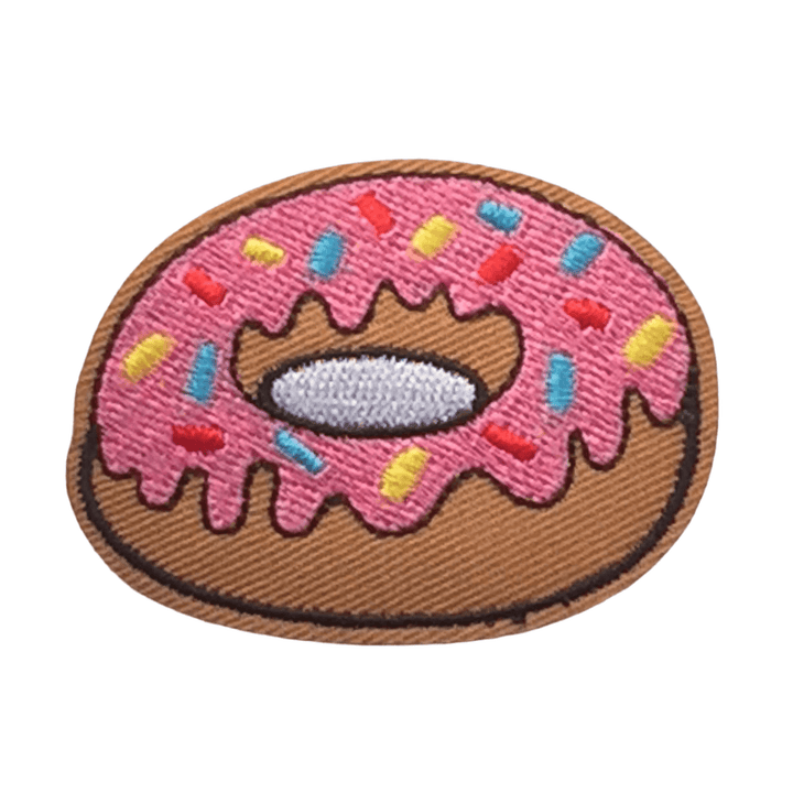 Pink Donut- Embroidered Cloth Patch