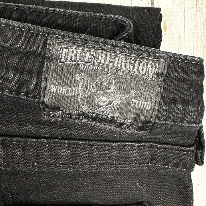 True Religion 'Stella' Black Skinny Jeans- Size 27 - Jean Pool