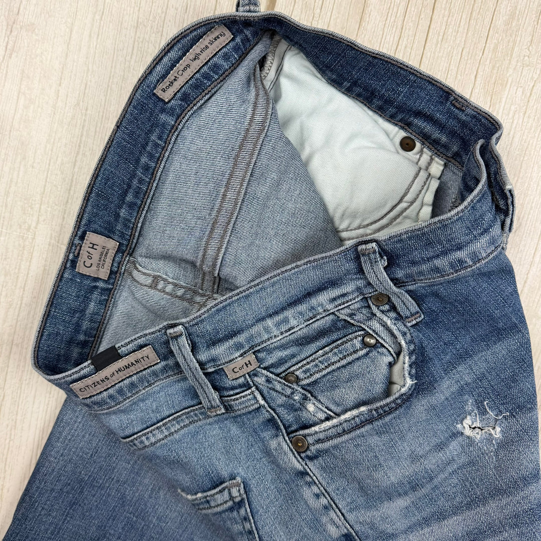 Citizens of Humanity 'Rocket Crop' Distressed Skinny Jeans - Size 28