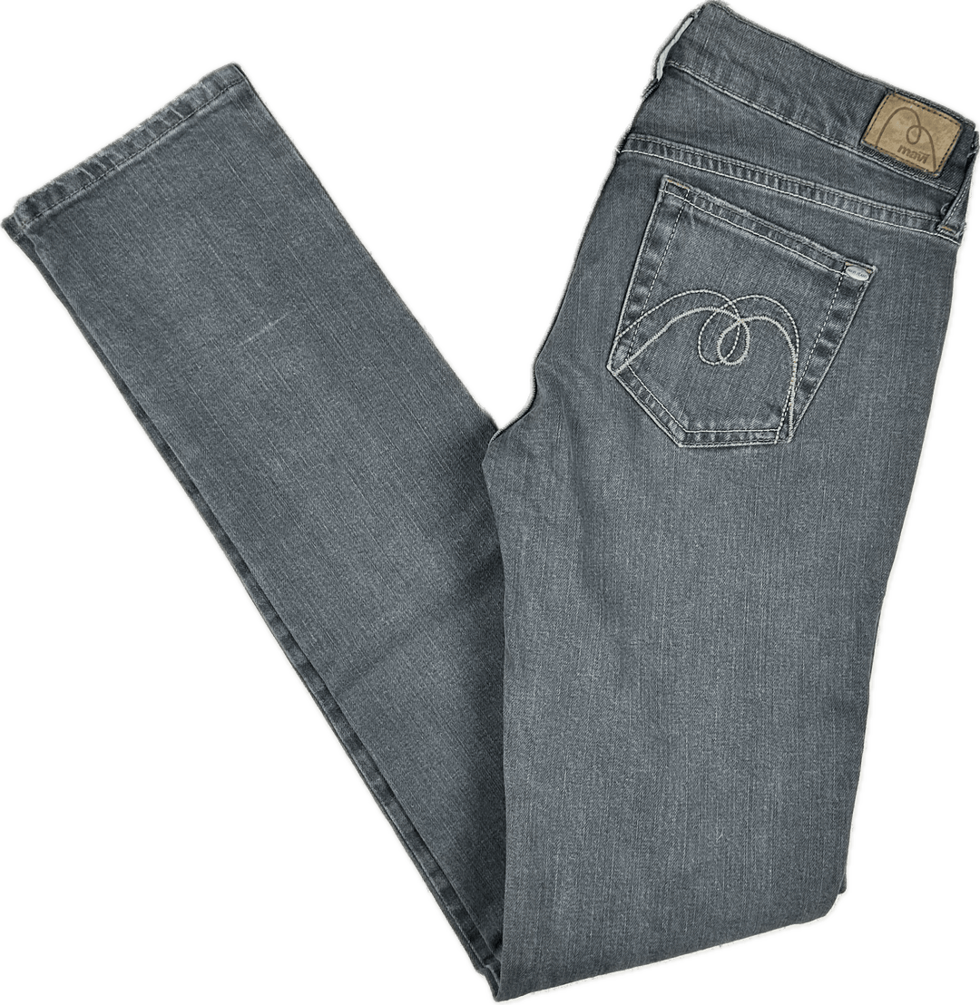 Mavi 'Lindy' Grey Straight Leg Low Rise Jeans - Size 27 - Jean Pool