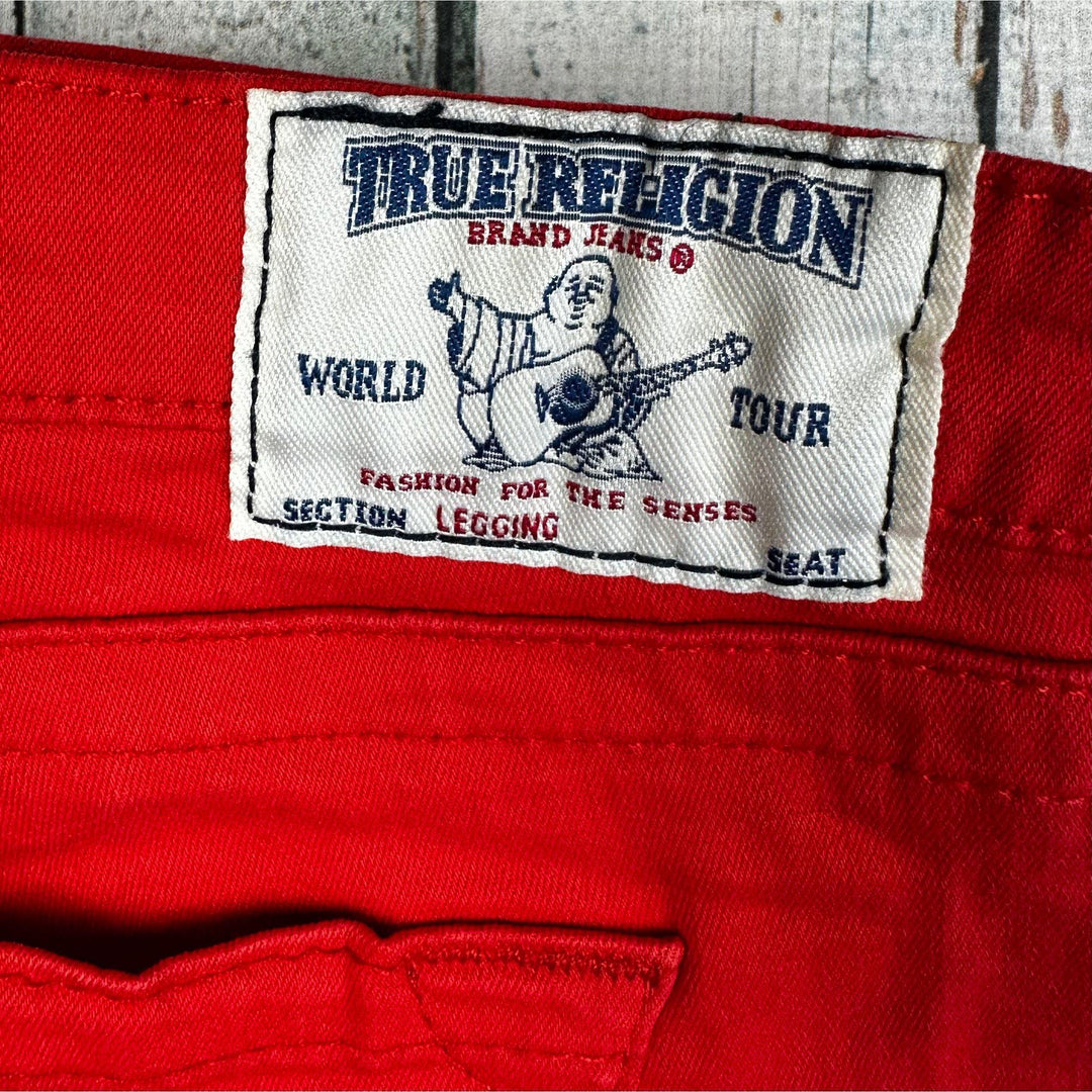 True Religion USA Made 'Legging' Red Skinny Jeans- Size 31 - Jean Pool