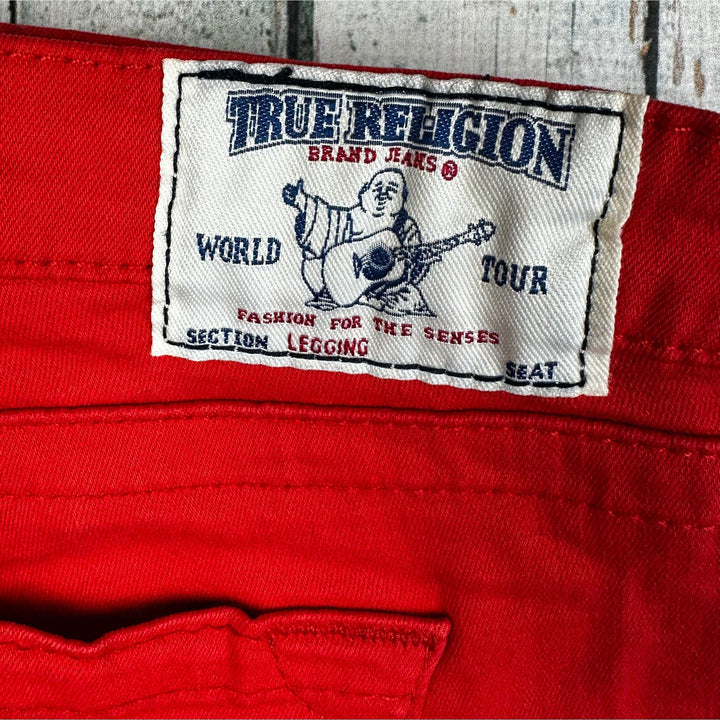 True Religion USA Made 'Legging' Red Skinny Jeans- Size 31 - Jean Pool