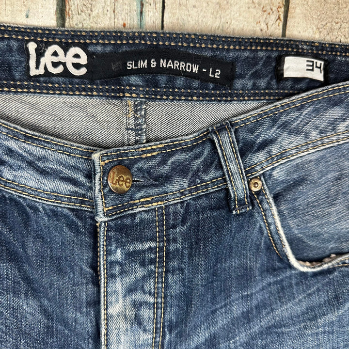 Lee Mens 'L2 Slim & Narrow' Denim Jeans -Size 34 - Jean Pool