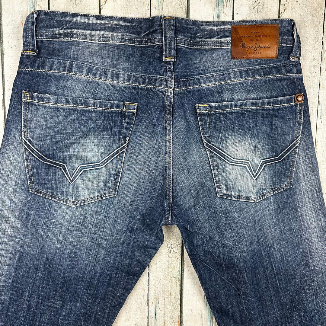 Pepe London- Mens "Kingston" Straight Jeans- Size 31/34 - Jean Pool