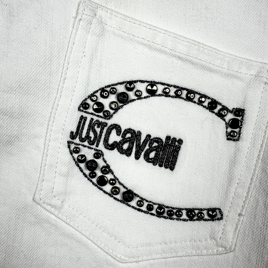 Just Cavalli Italian Ladies White Slim Straight Jeans - Size 27 - Jean Pool