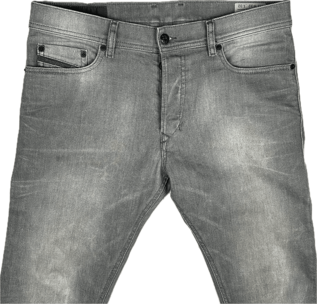 Diesel Mens 'Tepphar' Slim Carrot Grey Jeans - Size 32/32 - Jean Pool