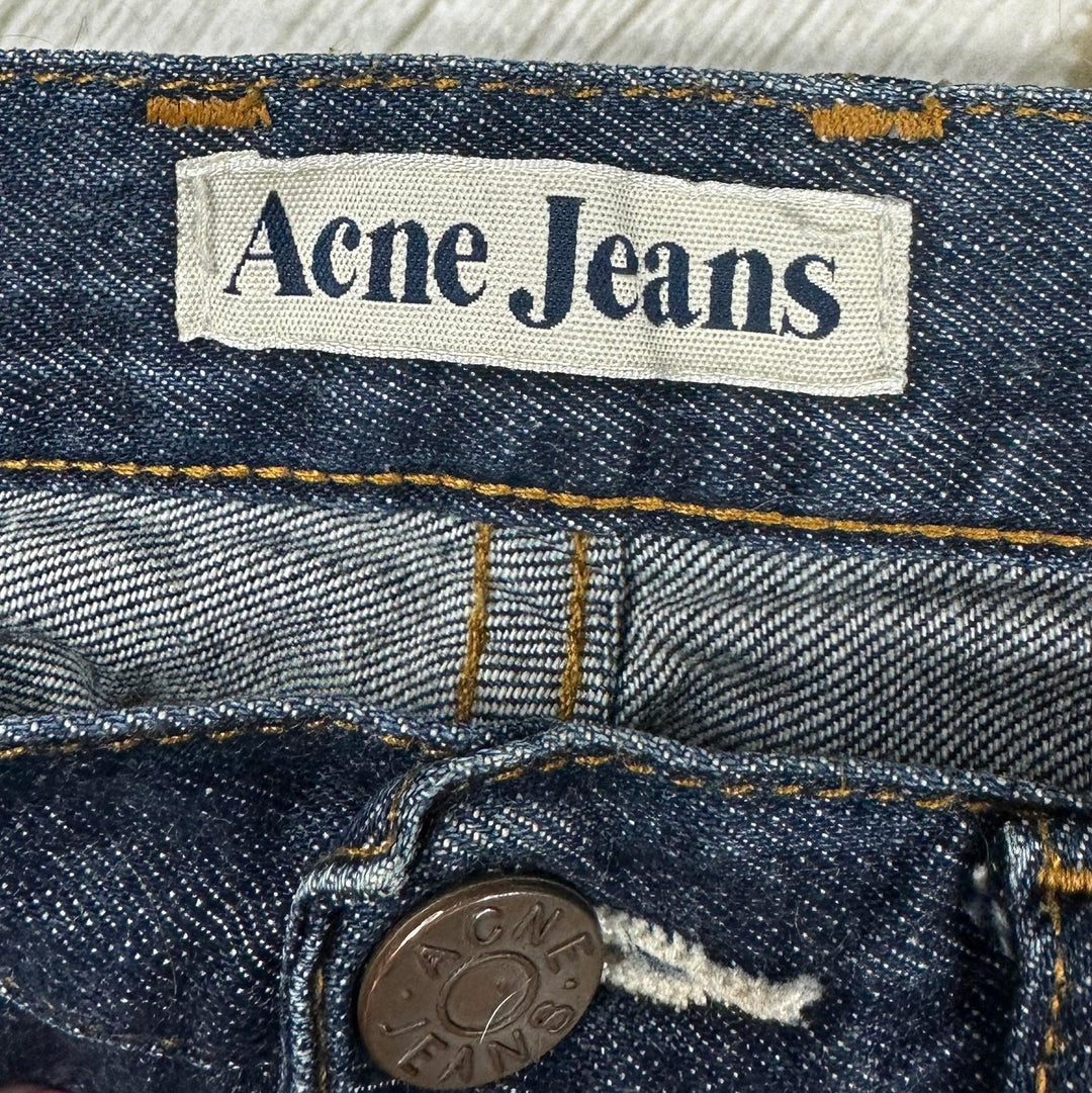 Acne Jeans 'Luv Blue' Classic Bootcut Jeans - Size 27/34 - Jean Pool