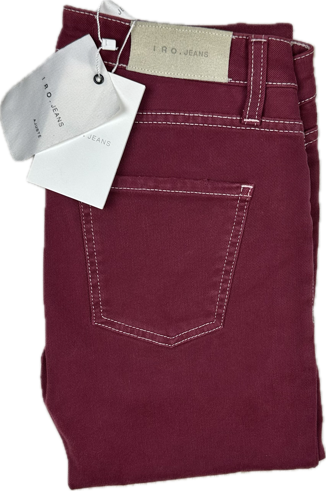 NWT- IRO France Ladies Wine Red Slim Fit Jeans- Size 27