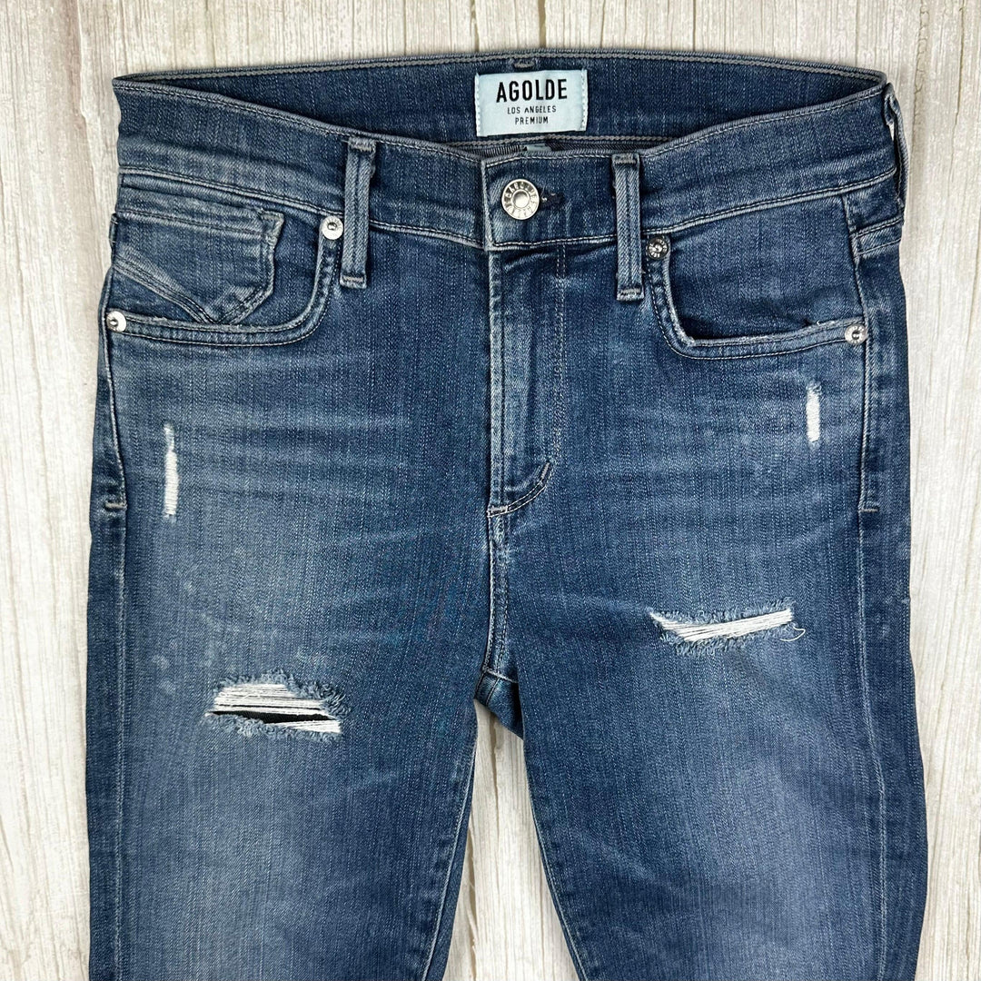 AGOLDE 'Sophie' High Rise Skinny Distressed Jeans- Size 25