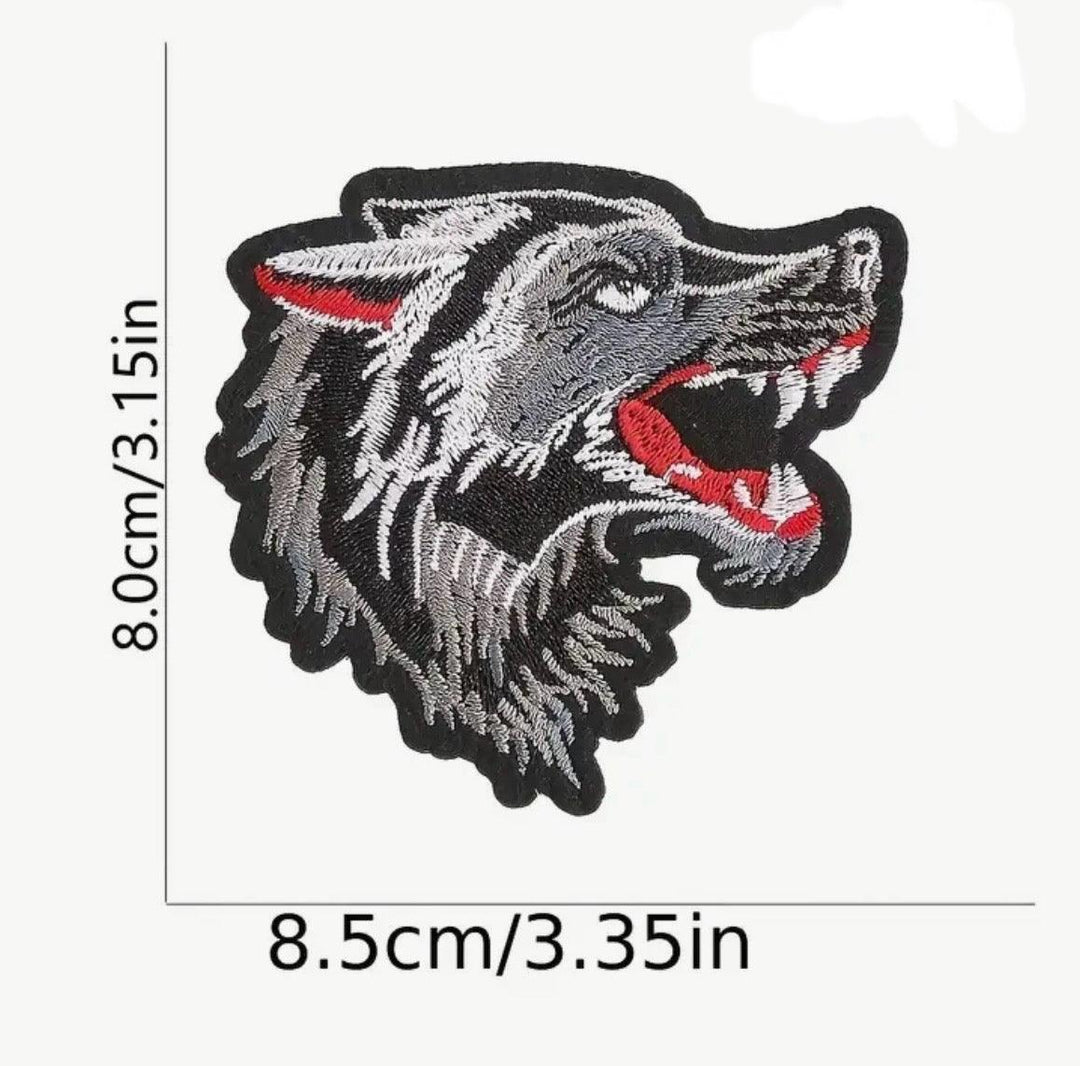 Angry Wolf - Embroidered Cloth Patch - Jean Pool