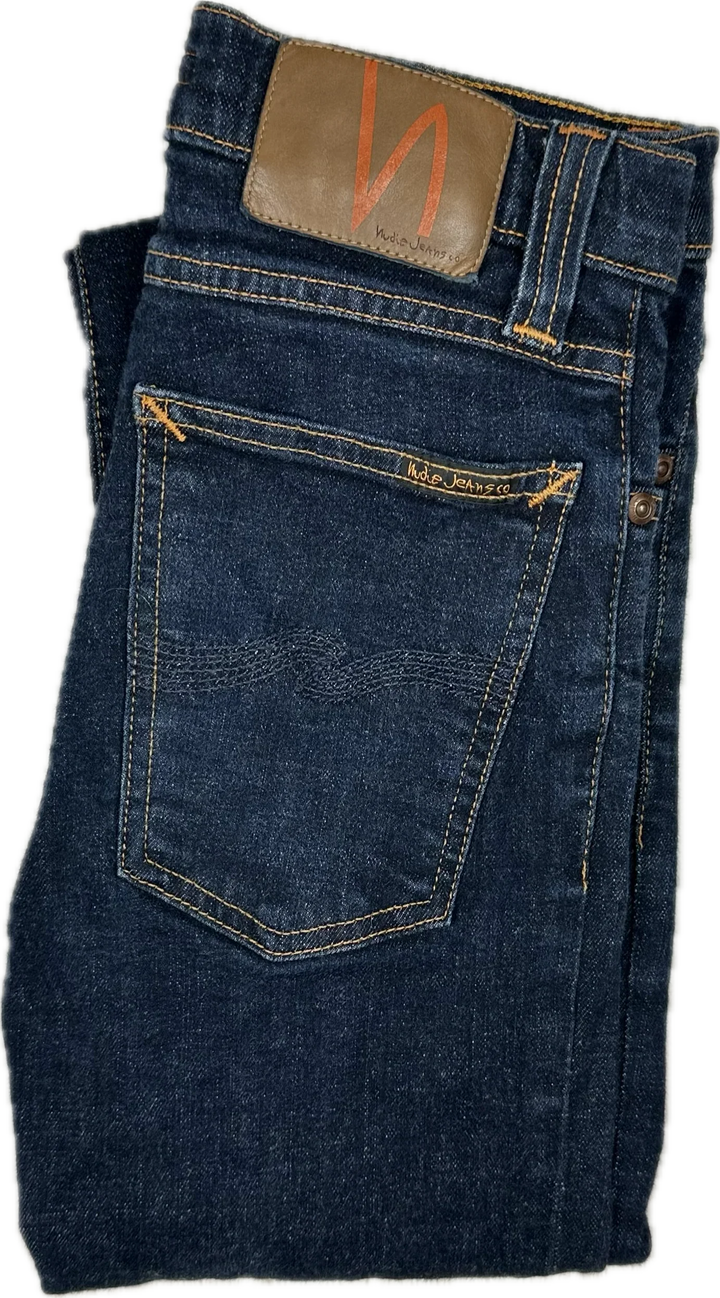 Nudie 'High Kai' Organic Twill Navy Wash Jeans- Size 26/32