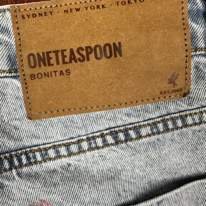 One Teaspoon High Waist 'Bonitas' Denim Shorts - Size 27 - Jean Pool