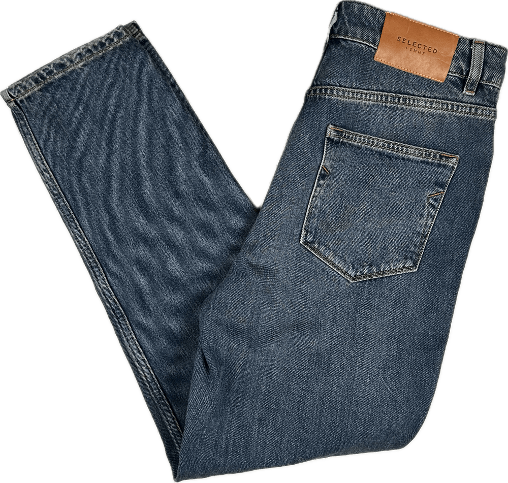 Selected Femme Tapered 'Mom Fit' Jeans - Size 28 - Jean Pool